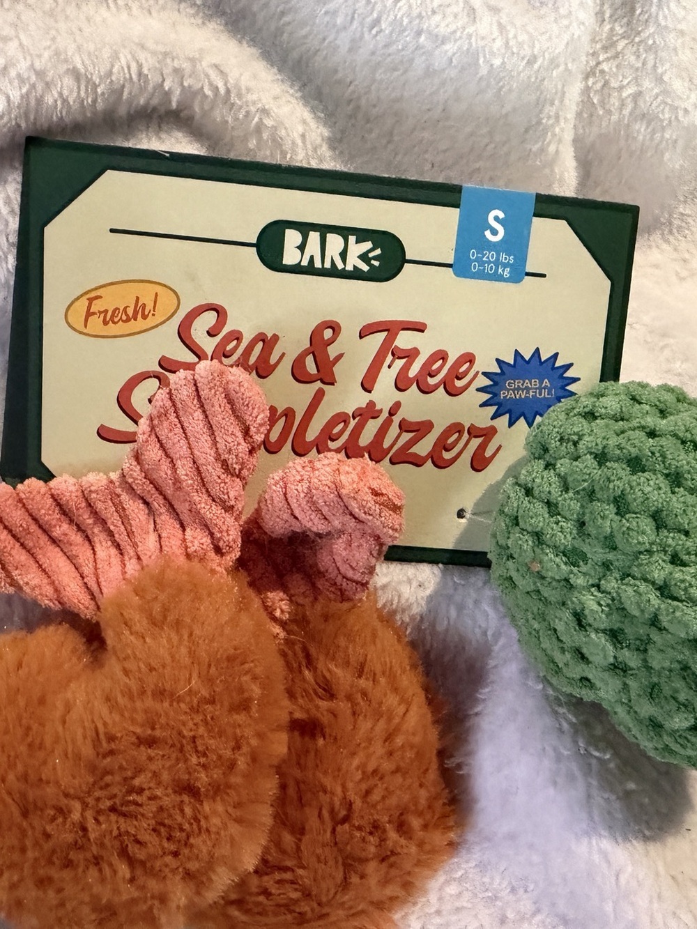 BARK Sea & Tree Samplertizer Dog Toy Set Size Small NWT